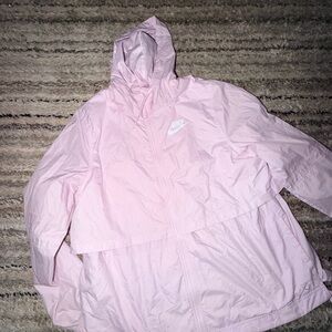 Nike Women's Light Pink Hooded Windbreaker Jacket